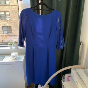 Blue Open Back BCBG Maxazria cocktail dress